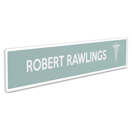 Picture of Superior Image Cubicle Nameplate Sign Holder, 8.5 x 2 Insert, Clear