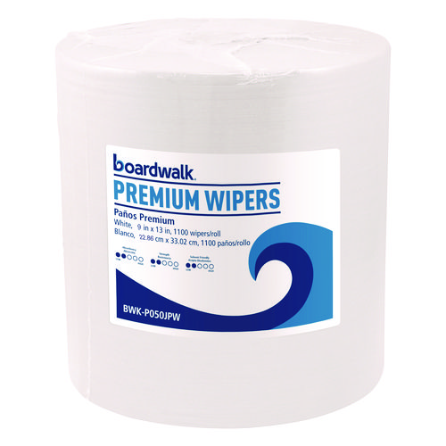 Picture of Hydrospun Wipers, 10 x 13, White, 1,100/Roll