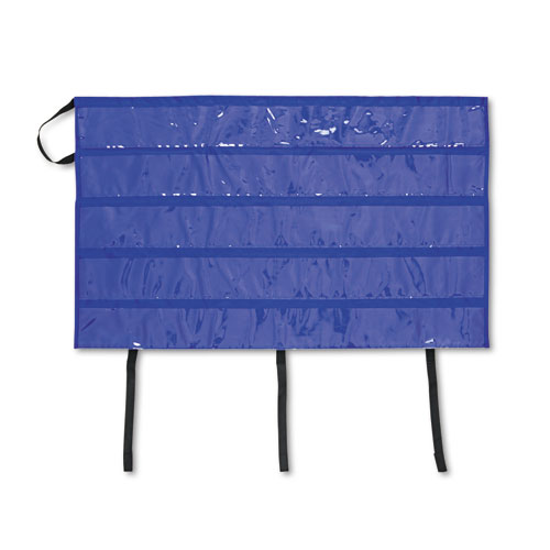 Picture of Border Storage Pocket Chart, 41" x 24.5", Blue/Clear