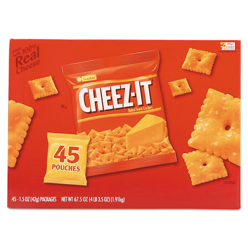 Picture of Cheez-it Crackers, Original, 1.5 oz Pack, 45 Packs/Carton