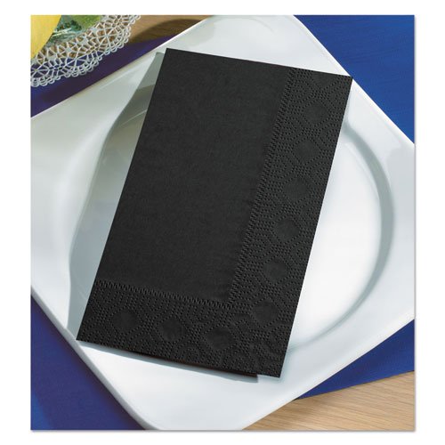 Picture of Dinner Napkins, 2-Ply, 15 x 17, Black, 1000/Carton