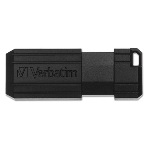 Picture of PinStripe USB Flash Drive, 128 GB, Black