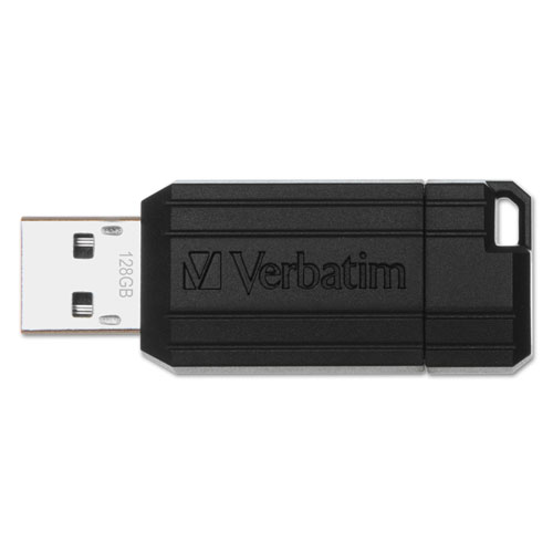 Picture of PinStripe USB Flash Drive, 8 GB, Black