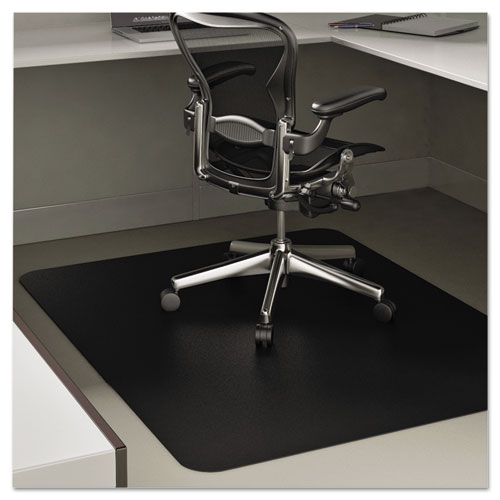 Picture of EconoMat All Day Use Chair Mat for Hard Floors, Flat Packed, 45 x 53, Black