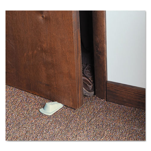 Picture of Big Foot Doorstop, No Slip Rubber Wedge, 2.25w x 4.75d x 1.25h, Beige