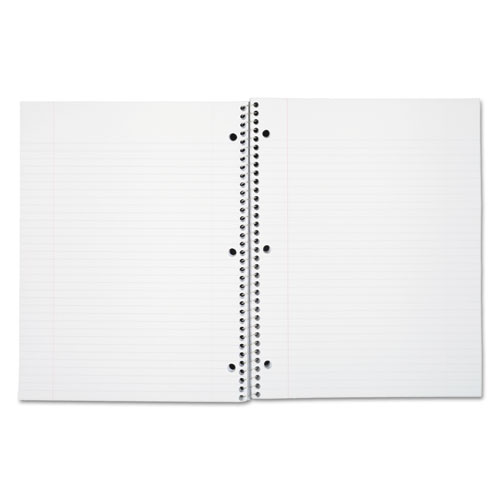 Picture of Spiral Notebook, 3-Hole Punched, 1-Subject, Medium/College Rule, Randomly Assorted Cover Color, (100) 11 x 8 Sheets