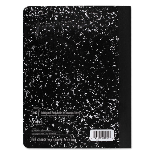 Picture of Square Deal Composition Book, Medium/College Rule, Black Cover, (100) 9.75 x 7.5 Sheets