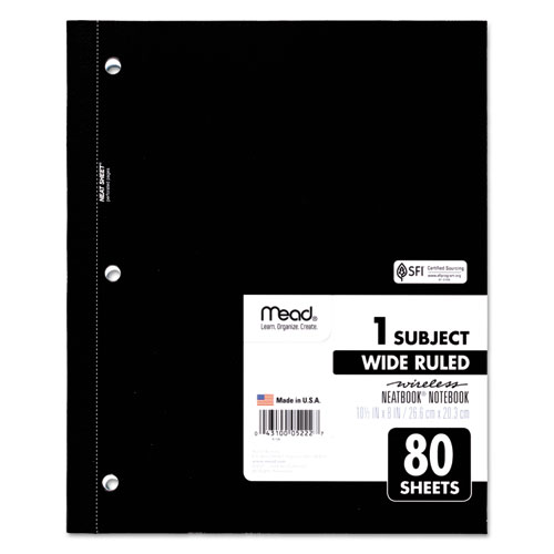 Wireless+Neatbook+Notebook%2C+1-Subject%2C+Wide%2FLegal+Rule%2C+Randomly+Assorted+Cover+Color%2C+%2880%29+10.5+x+8+Sheets