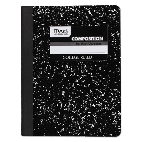 Picture of Square Deal Composition Book, Medium/College Rule, Black Cover, (100) 9.75 x 7.5 Sheets