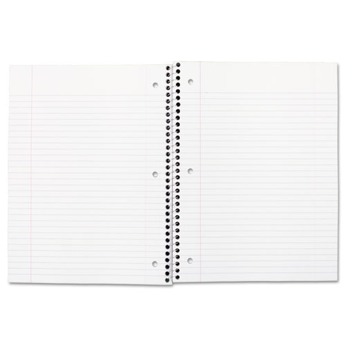 Picture of Spiral Notebook, 3-Hole Punched, 1-Subject, Medium/College Rule, Randomly Assorted Cover Color, (70) 10.5 x 7.5 Sheets