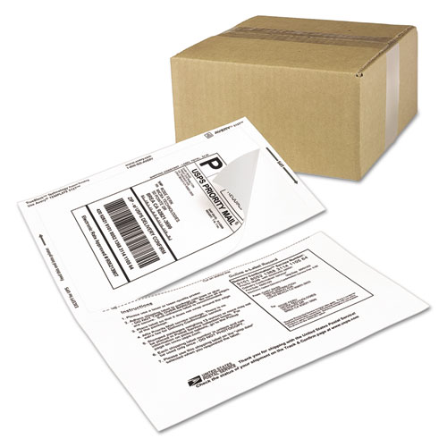 Picture of Shipping Labels with Paper Receipt and TrueBlock Technology, Inkjet/Laser Printers, 5.06 x 7.63, White, 50/Pack