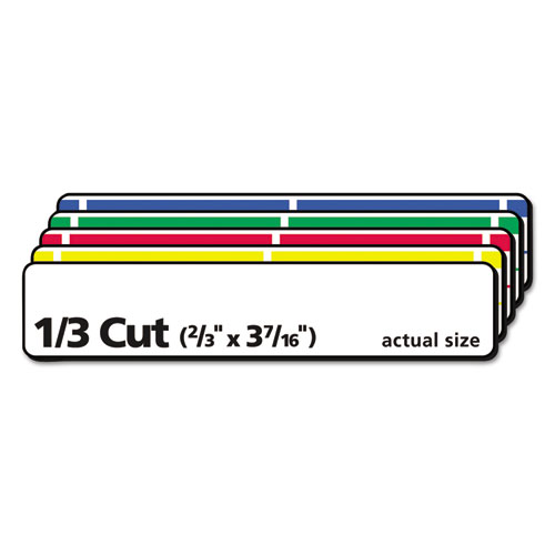 Picture of Permanent TrueBlock File Folder Labels with Sure Feed Technology, 0.66 x 3.44, White, 30/Sheet, 25 Sheets/Pack