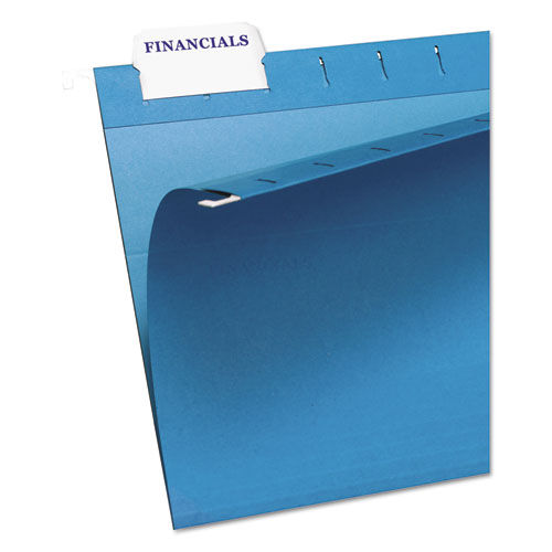 Picture of Laser Printable Hanging File Tabs, 1/5-Cut, White, 2.06" Wide, 90/Pack