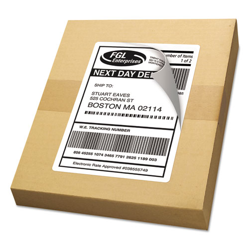 Picture of Shipping Labels w/ TrueBlock Technology, Inkjet Printers, 5.5 x 8.5, White, 2/Sheet, 25 Sheets/Pack