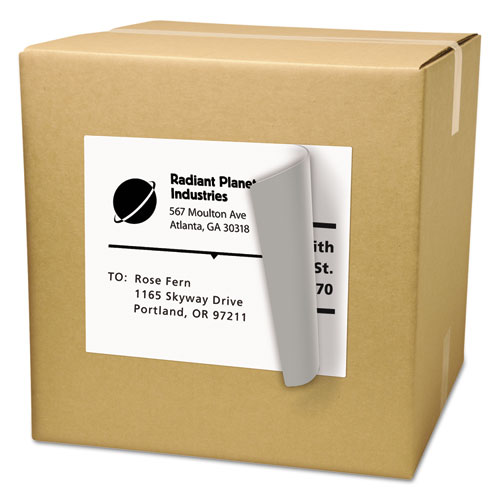 Picture of Shipping Labels with TrueBlock Technology, Laser Printers, 8.5 x 11, White, 25/Pack