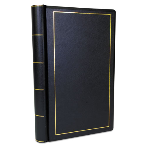 Picture of Looseleaf Corporation Minute Book, 1-Subject, Unruled, Black/Gold Cover, (250) 14 x 8.5 Sheets