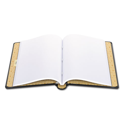 Picture of Looseleaf Corporation Minute Book, 1-Subject, Unruled, Black/Gold Cover, (250) 14 x 8.5 Sheets