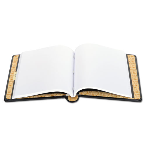 Picture of Looseleaf Corporation Minute Book, 1-Subject, Unruled, Black/Gold Cover, (250) 11 x 8.5 Sheets