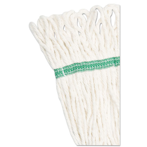 Picture of Super Loop Wet Mop Head, Cotton/Synthetic Fiber, 5" Headband, Medium Size, White