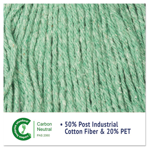 Picture of Super Loop Wet Mop Head, Cotton/Synthetic Fiber, 5" Headband, Medium Size, Green