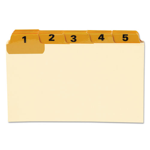 Picture of Manila Index Card Guides with Laminated Tabs, 1/5-Cut Top Tab, 1 to 31, 3 x 5, Manila, 31/Set