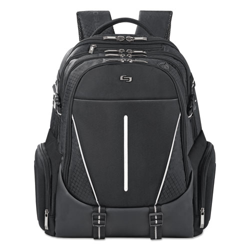 Picture of Active Laptop Backpack, Fits Devices Up to 17.3", Polyester, 12.5 x 6.5 x 19, Black
