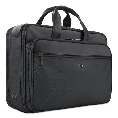 Picture of Classic Smart Strap Briefcase, Fits Devices Up to 16", Ballistic Polyester, 17.5 x 5.5 x 12, Black