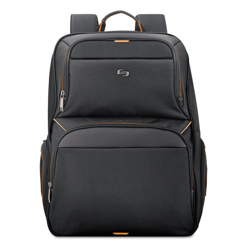 Picture of Urban Backpack, Fits Devices Up to 17.3", Polyester, 12.5 x 8.5 x 18.5, Black