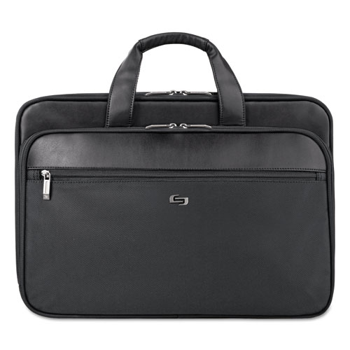 Picture of Classic Smart Strap Briefcase, Fits Devices Up to 16", Ballistic Polyester, 17.5 x 5.5 x 12, Black