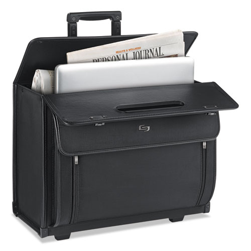 Picture of Classic Rolling Catalog Case, Fits Devices Up to 16", Polyester, 18 x 8 x 14, Black