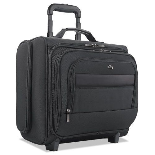 Picture of Classic Rolling Overnighter Case, Fits Devices Up to 15.6", Ballistic Polyester, 16.14 x 6.69 x 13.78, Black