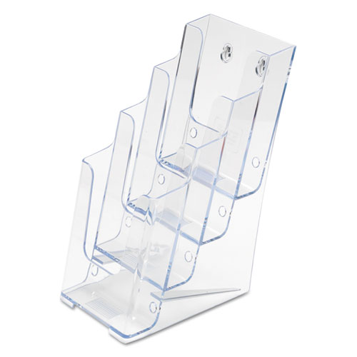 Picture of 4-Compartment DocuHolder, Leaflet Size, 4.88w x 6.13d x 10h, Clear