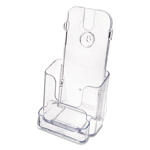 Picture of DocuHolder for Countertop/Wall-Mount w/Card Holder, 4.38w x 4.25d x 7.75h, Clear