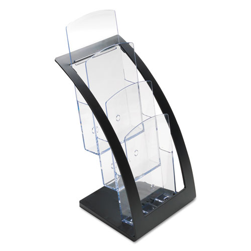 Picture of 3-Tier Literature Holder, Leaflet Size, 6.75w x 6.94d x 13.31h, Black