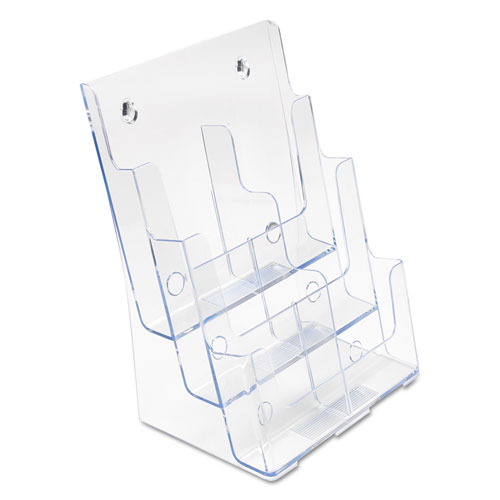 Picture of 6-Compartment DocuHolder, Leaflet Size, 9.63w x 6.25d x 12.63h, Clear, Ships in 4-6 Business Days