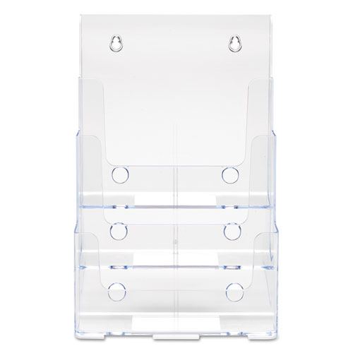 Picture of 3-Compartment DocuHolder, Magazine Size, 9.5w x 6.25d x 12.63, Clear