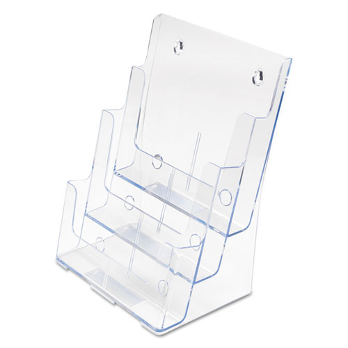 Picture of 3-Compartment DocuHolder, Magazine Size, 9.5w x 6.25d x 12.63, Clear