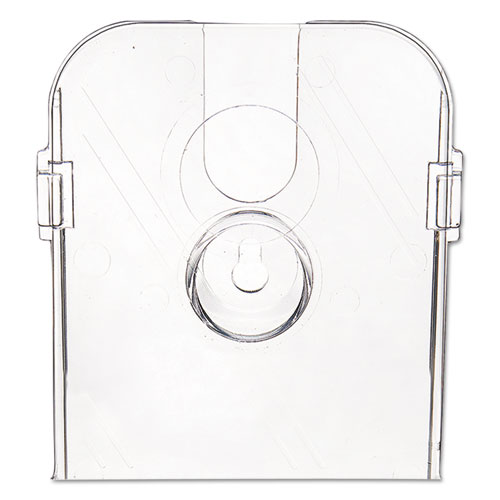 Picture of DocuHolder for Countertop/Wall-Mount w/Card Holder, 4.38w x 4.25d x 7.75h, Clear