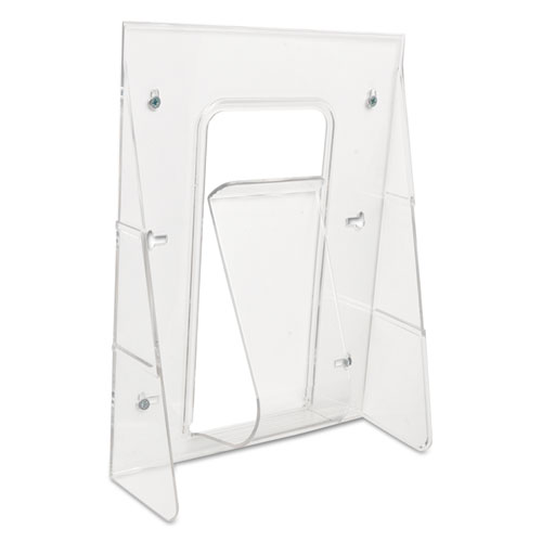 Picture of Stand-Tall Wall-Mount Literature Rack, Magazine, 9.13w x 3.25d x 11.88h, Clear