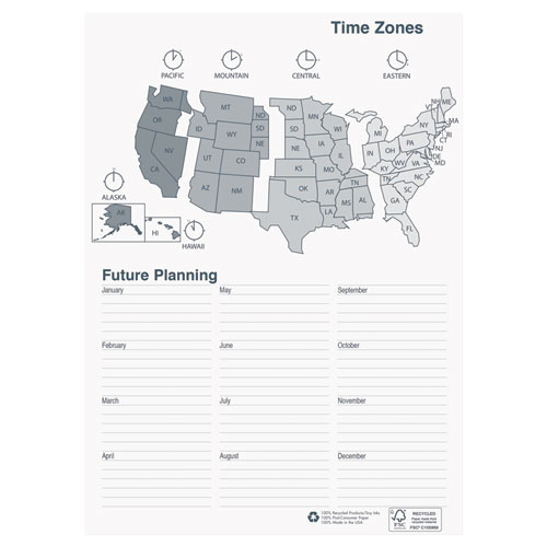 Picture of Academic Year 14-Month Recycled Ruled Monthly Planner, 11 x 8.5, Black Cover, 14-Month (July to Aug): 2024 to 2025