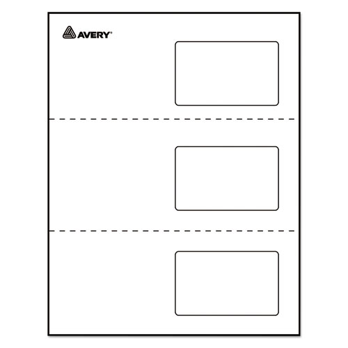 Picture of Laminated Laser/Inkjet ID Cards, 2 1/4 x 3 1/2, White, 30/Box