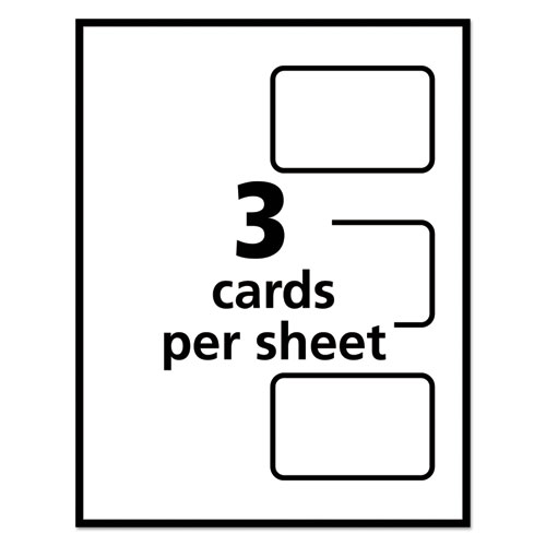 Picture of Laminated Laser/Inkjet ID Cards, 2 1/4 x 3 1/2, White, 30/Box