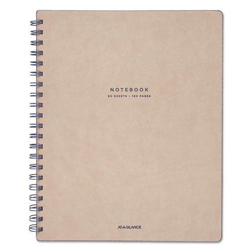 Picture of Collection Twinwire Notebook, 1 Subject, Wide/Legal Rule, Tan/Navy Blue Cover, 11 x 8.75, 80 Sheets