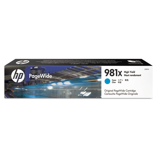 Picture of HP 981X, (L0R09A) High-Yield Cyan Original PageWide Cartridge