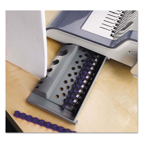 Picture of Quasar 500 Manual Comb Binding System, 500 Sheets, 18.13 x 15.38 x 5.13, Metallic Gray