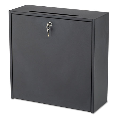 Picture of Wall-Mountable Interoffice Mailbox, 18 x 7 x 18, Black