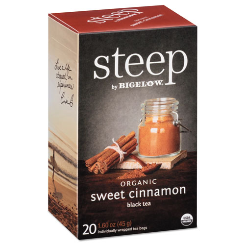 Picture of steep Tea, Sweet Cinnamon Black Tea, 1.6 oz Tea Bag, 20/Box