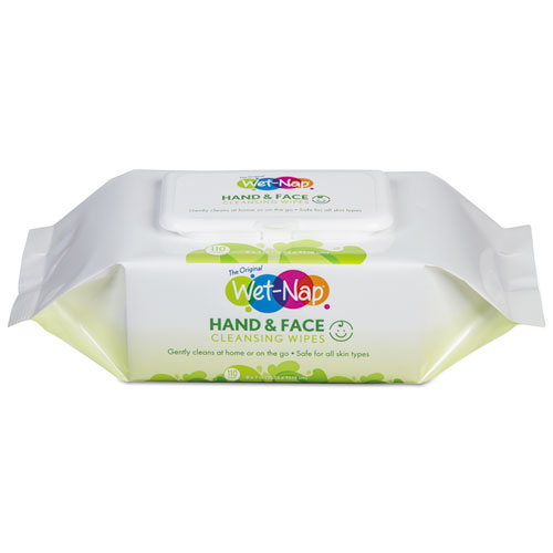 Picture of Hands and Face Cleansing Wipes, 7 x 6, White, Fragrance-Free, 110/Pack, 6 Packs/Carton