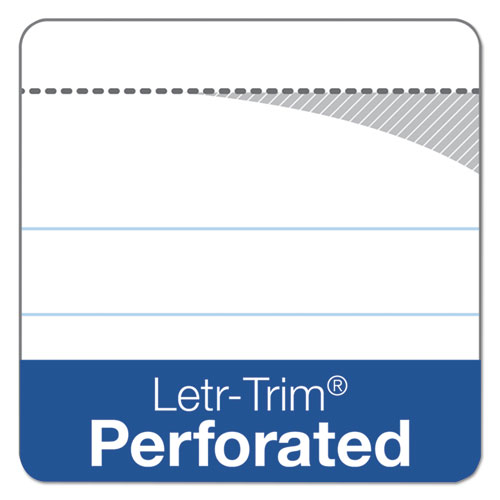 Picture of Docket Ruled Perforated Pads, Narrow Rule, 50 White 5 x 8 Sheets, 6/Pack