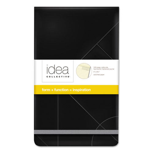 Idea+Collective+Journal+Pad+With+Hard+Cover%2C+Wide%2Flegal+Rule%2C+Black+Cover%2C+120+Cream+5+X+8.25+Sheets